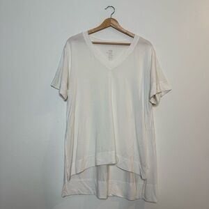 aday necessi-t-shirt v-neck tee in white size medium modal spandex blend